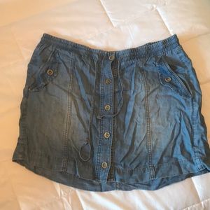 Chambray denim skirt